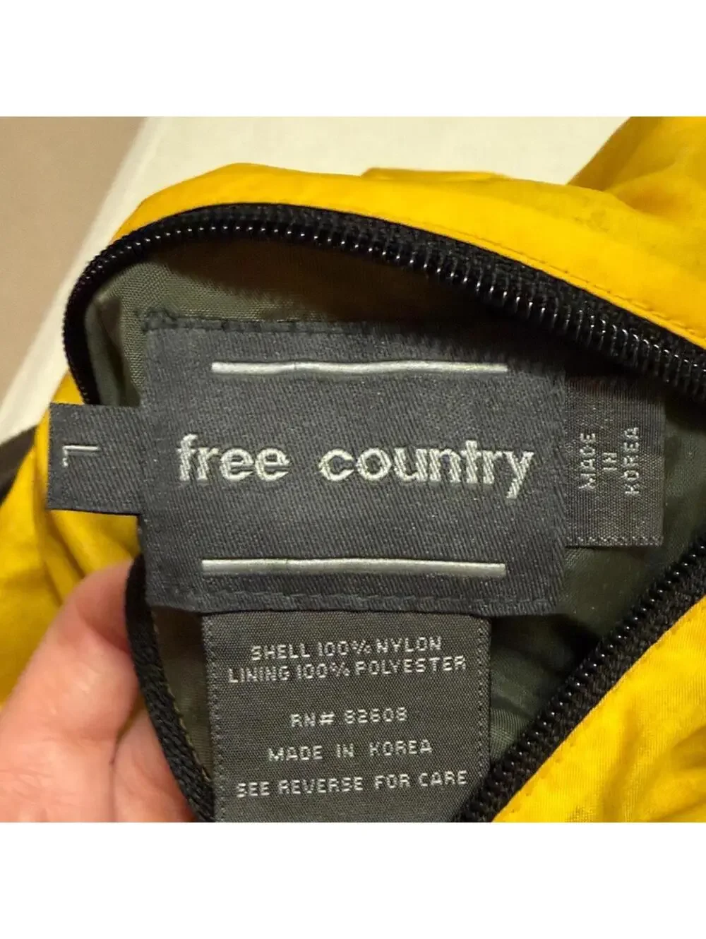 Free Country Reversible Fleece Nylon Vest Olive Green Yellow Men's Large